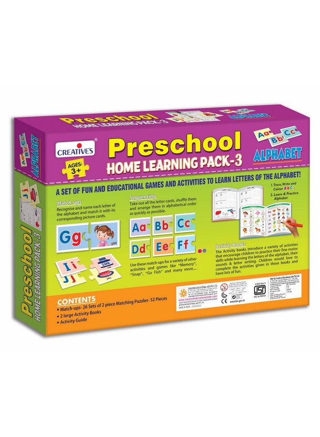 كرييتف إديوكيشنال آيدز وسائل تعليمية إبداعية لمرحلة ما قبل المدرسة - التعلم المنزلي - الحروف الأبجدية الثلاثة | تدريب على الكتابة اليدوية | كتابة الحروف | ألعاب تعليمية تفاعلية | للأطفال من سن 3 سنوات فما فوق - متعدد الألوان - Image 2