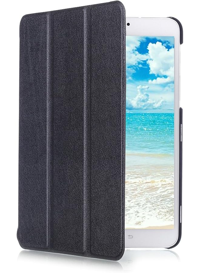 erorex Custer Case For Samsung Galaxy Tab S2 8.0 T710 T713 T715C T719C - Ultra-Thin Pu-Leather Hard Shell Cover For Samsung Galaxy Tab S2 8.0 T710 T713 T715C T719C - Black - Image 4