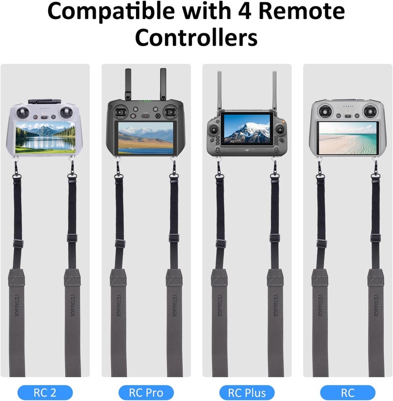 YETAMKR Lanyard for DJI RC & RC 2 & RC Pro Controller, DJI Mini 4 Pro Lanyard RC Neck Strap, Soft Leather Lanyard Compatible with DJI Flip/Mini 3 / Mavic 3 / Air 3S / Remote Controller Accessories - Image 2