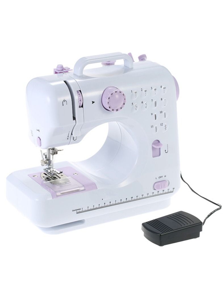 DubaiGallery Portable Sewing Machine Electric Household Crafting Mending Mini Sewing Machines 12 Stitches 2 Speed - Image 1