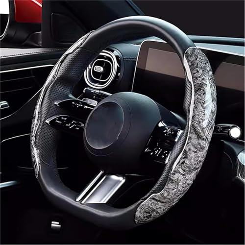 AutoBizarre Car Anti Skid Non Slip Red Wood Grain Finish Steering Wheel Grip Covers Decoration Universal for All Cars - Set of 2 pcs - Image 3