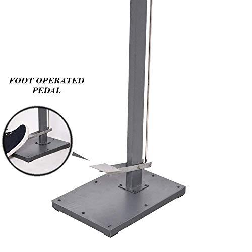 LEVON Touch Free Foot Pedal Activated Hand Sanitizer Dispenser Stand - 100% Mechanical, Silver - Image 5