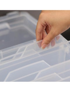 Excefore Photo Storage Box 5"x 7" with 6 Inner Keepers, Plastic Greeting Cards and Postcards Storage Box, Transparent Organizer for Photos, Stamps, Office Supplies, Tools, Crafts, and Stickers  - Image 2