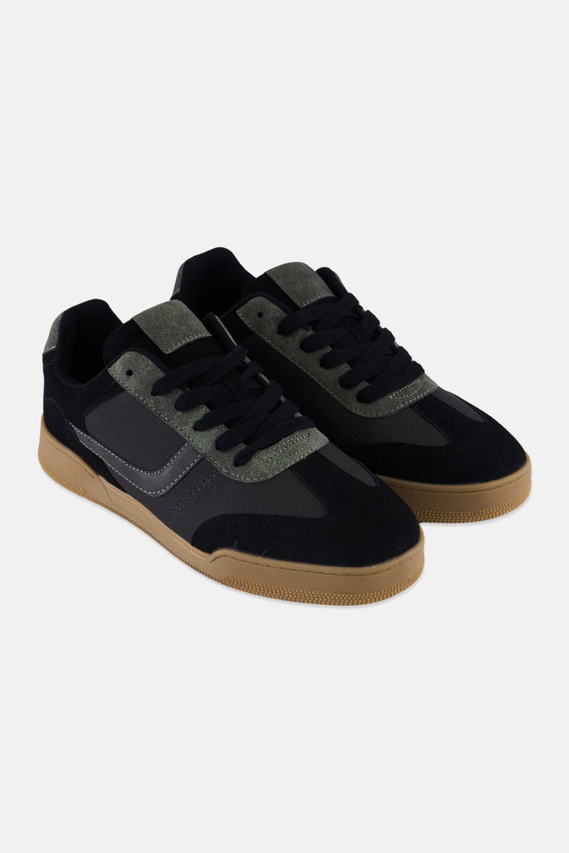 Algspar Men Lace Up Casual Shoes, Black - Image 1
