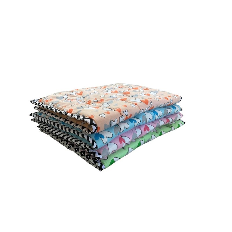 Fabrify 100 Cotton Newborn Baby Godadi Baby Bed Mattress Rilka Bedsheet 012 Months Multi Color100x70 Green - Image 4