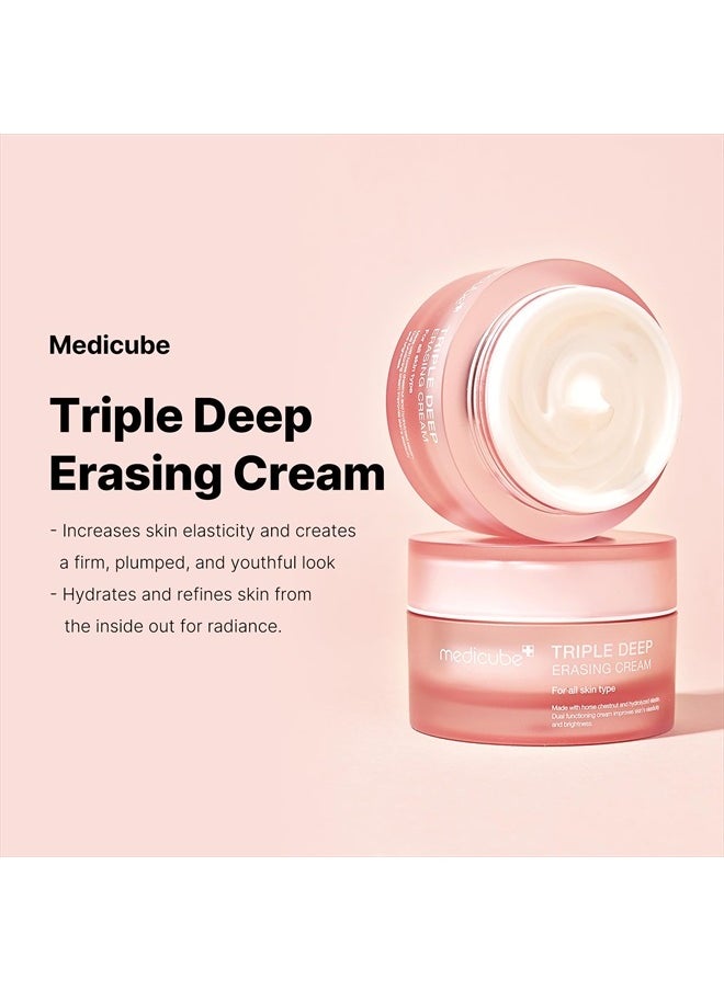 Medicube Triple Collagen Cream - Hydrating & Firming Moisturizer with Hyaluronic Acid, Premium Elastin, Shea Butter - Wrinkle Care & Boosts Elasticity - Korean Skincare, 1.69 oz  - Image 2