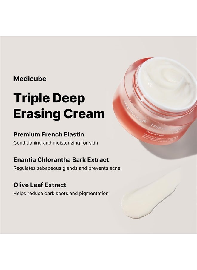 Medicube Triple Collagen Cream - Hydrating & Firming Moisturizer with Hyaluronic Acid, Premium Elastin, Shea Butter - Wrinkle Care & Boosts Elasticity - Korean Skincare, 1.69 oz  - Image 4