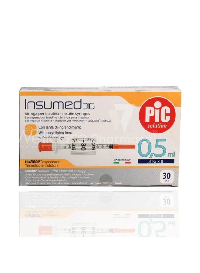 Insumed 0.5Ml Insulin Syringe 31G 30'S