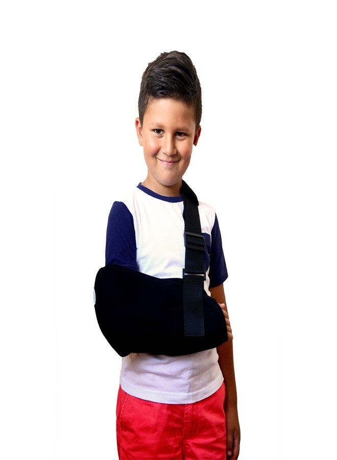 Soles Pediatric Arm Sling with Padded Shoulder Strap, Black, Small - Image 1