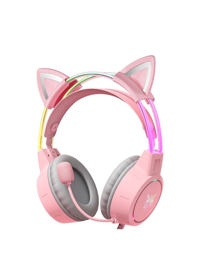 RGB Head-Mounted Headset Omnidirectional Over Ear Wired Gaming Headset for Gamer - Image 1