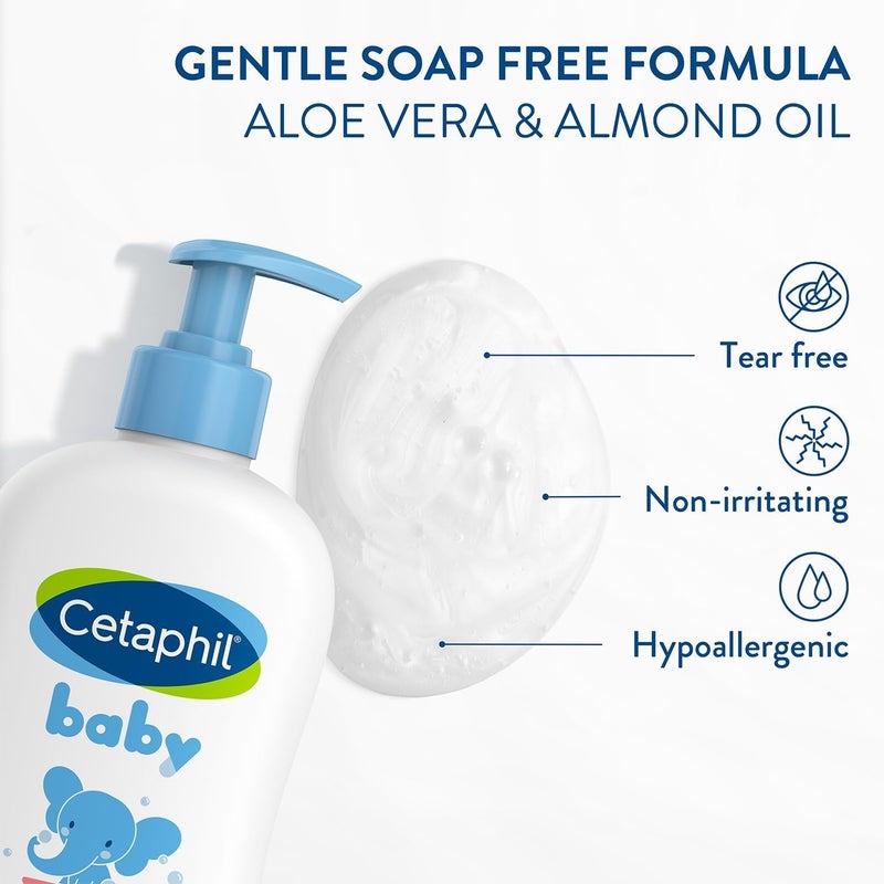 Cetaphil Baby Wash & Shampoo by CETAPHIL, 13.5oz Pack of 2, Hypoallergenic, Gentle Enough for Everyday Use, Soap Free - Image 4