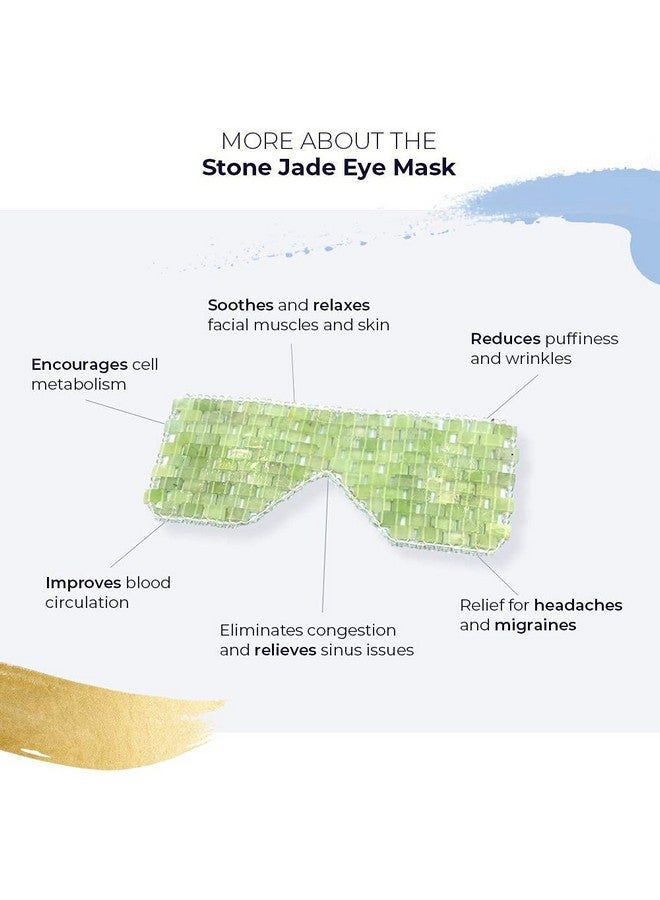 Alana Mitchell Jade Eye Mask Weighted Eye Mask To Eliminate Wrinkles Puffiness & Irritation Headache And Migraine Relief Mask 100% Real Jade Stone Beads For Hot & Cold Anti Aging Therapy - Image 4