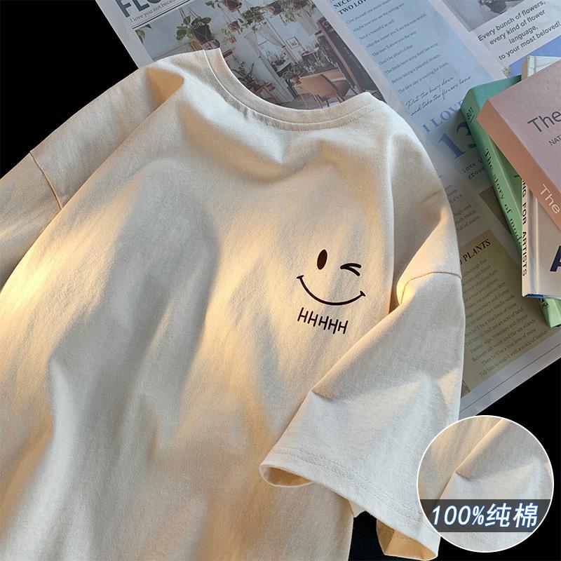 2025 T-Shirt Round Neck Men'S Loose Round Neck Cotton Sports Casual Fashion All-Match Simple Trend - Image 3