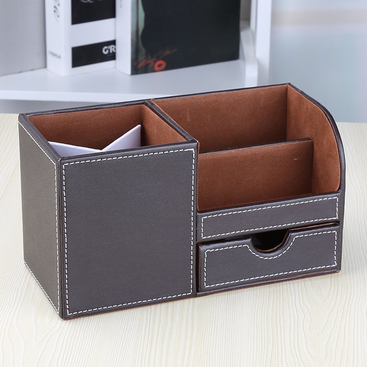 Modern Minimalist Leather Desk Organizer for Office & Home