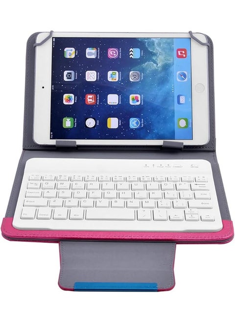 Pu Leather Pc Universal Bluetooth Detachable Wireless Keyboard Leather Cover Fuchsia For 7 Inch 8 Inch Tablet Id E8 74C Ea 754 Dd5