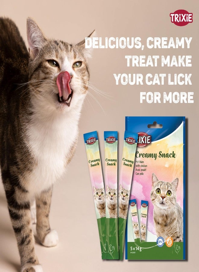 Trixie Cat Treat Combo of Creamy Chicken Snack and Creamy Tuna & Shrimp Snack, Nutrient Rich Treats for Cats, Suitable for All Breeds - Image 2