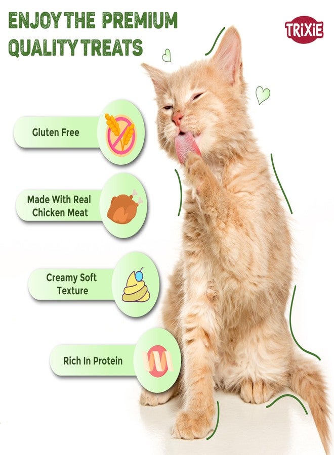Trixie Cat Treat Combo of Creamy Chicken Snack and Creamy Tuna & Shrimp Snack, Nutrient Rich Treats for Cats, Suitable for All Breeds - Image 3