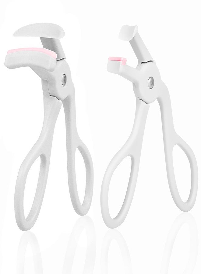 FSZMan 2 Style Eyelash Curler - Lash Curler with 2 Extra Silicone Replacement Pads, Achieve Perfect Curls in 5 Seconds - Quick Natural Curling for Long Lasting (Grey) - Image 1