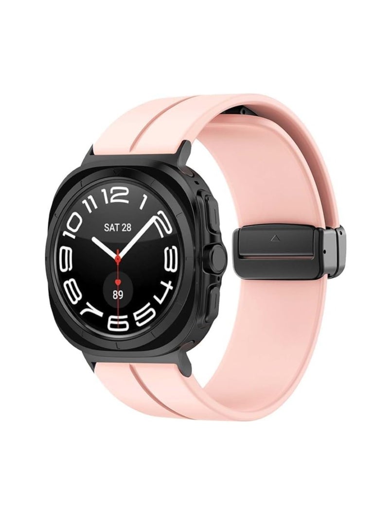 Compatible with Samsung Galaxy Watch Ultra Bands 47mm,Magnetic Silicone Band Compatible with Galaxy Watch 7 Ultra Band 2024 Replacement Strap Men Women - Image 1