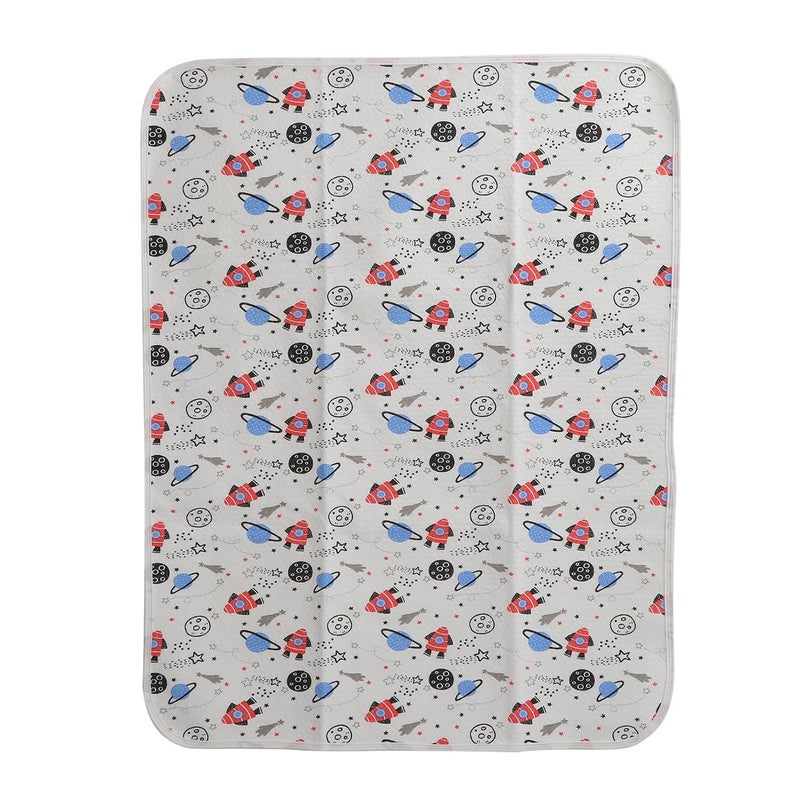 Changing Pad Liner, Washable Diaper Changing Pad, Breathable Cotton Baby Diaper Changing Pad with Absorbent Core, 80x100cm for Home and Travel Use (B Style) - Image 1