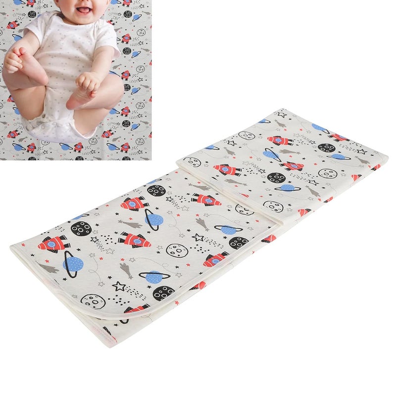 Changing Pad Liner, Washable Diaper Changing Pad, Breathable Cotton Baby Diaper Changing Pad with Absorbent Core, 80x100cm for Home and Travel Use (B Style) - Image 5