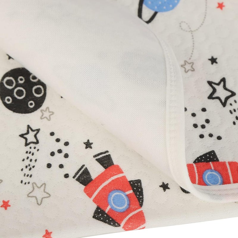 Changing Pad Liner, Washable Diaper Changing Pad, Breathable Cotton Baby Diaper Changing Pad with Absorbent Core, 80x100cm for Home and Travel Use (B Style) - Image 3