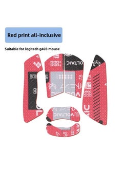 Anti-slip Mouse Sticker Logitech G403 G603 G703 Special Sweat-absorbent Sticker Hero CF/LOL Sticker Protective Film-Color: 1 Piece Of Red Print