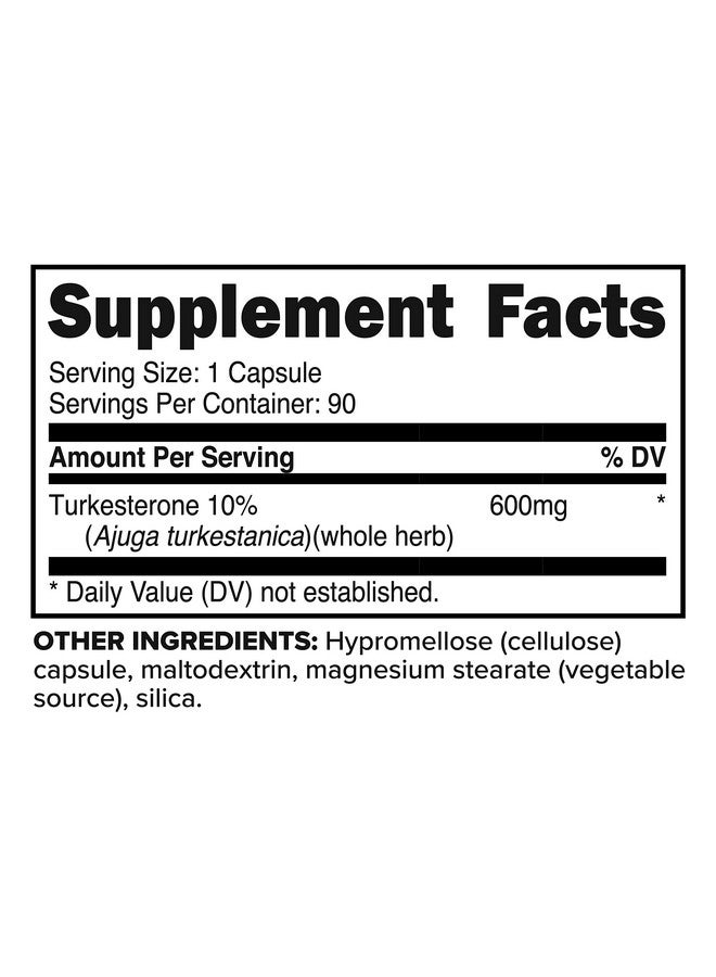 Primaforce Turkesterone 600mg, 90 Capsules - Non-GMO & Gluten Free Supplement - Image 2