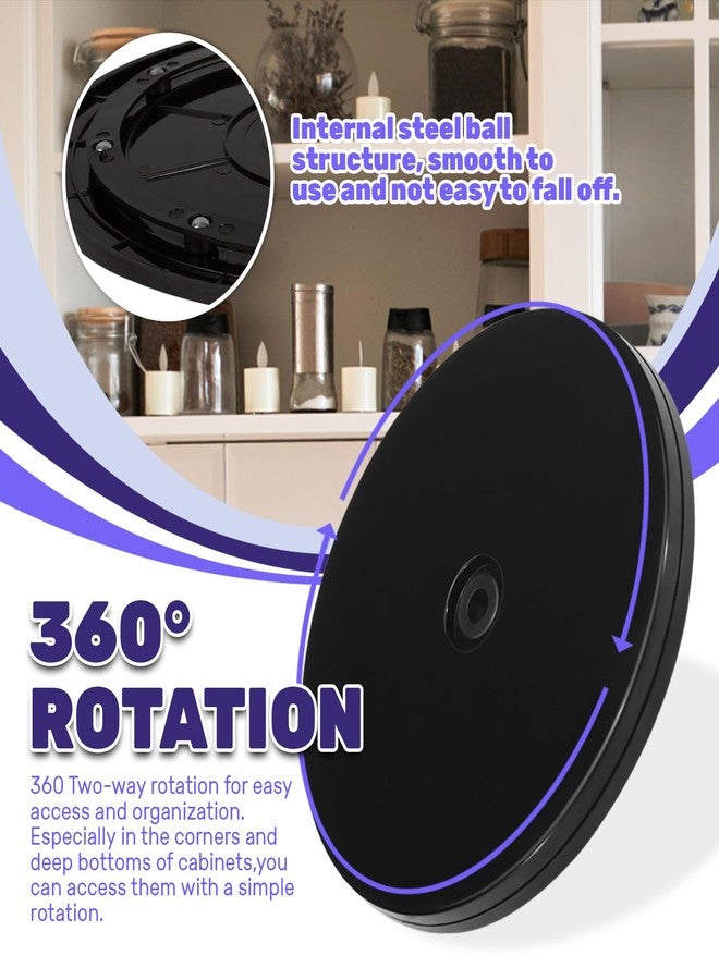 ASTIMESA 1 PVC Pack Lazy Susan Turntable 4 Inch, 360° Round Small Lazy Susan Turntable for Cabinet, Cookie Potted Plants,Storage in Kitchen - Image 2