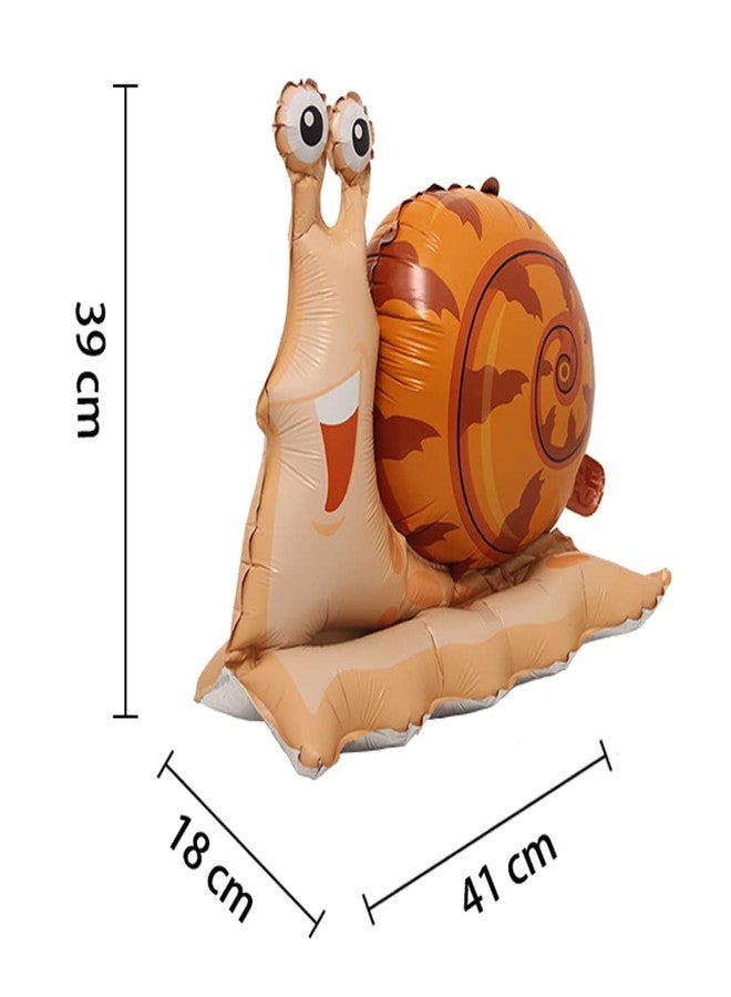 RUIANSI Selfstand 3D Animal Fox Koala Lion Elephant Panda Cow Rabbit dinosaur Triceratops Stegosaurus Baby shower Ball Foil Balloons Birthday Party Baby Shower Decorations Kids Toys (Base Snail) - Image 2