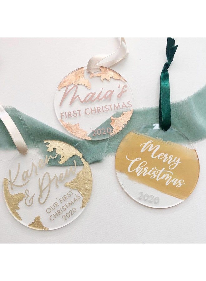 JINMURY 25 Pieces 3'' Clear Acrylic Disc Keychain Blanks, 1/8" Thick Round Acrylic Ornament with Hole, Perfect for DIY Acrylic Keychains, Place Cards, Name Plates, Wedding Favors, Christmas Ornaments - Image 1