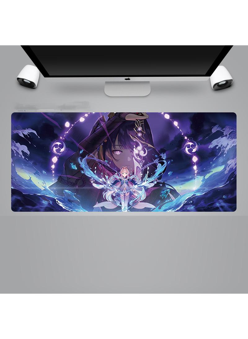 Loquat Genshin Anime Gaming Mouse Pad Extended Large Mat Desk Pad Stitched Edges Mousepad Long Mouse Pad And Non-Slip Rubber Base Mice Pad 900X400X4mm  - Image 1