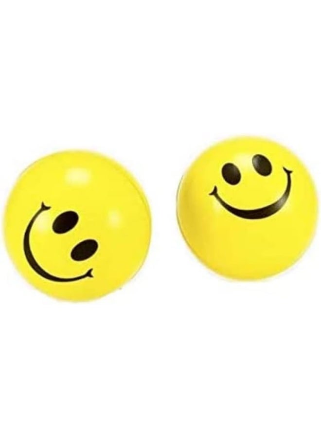 Biella Anti Stress Balls, Neon Yellow Smile Funny Face Stress Ball (1Pcs)  - Image 1