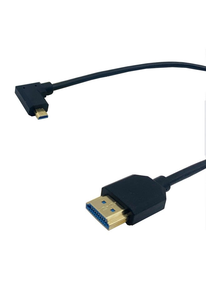 halokny Hdmi 8K Cable Micro Hdmi To Hdmi Cable 1Ft 8K@60Hz Hdmi Male To Micro Hdmi Male High Speed Cord For Portable Home Digital Devices Notebook And More (Micro Hdmi To Hdm (Right))  - Image 3