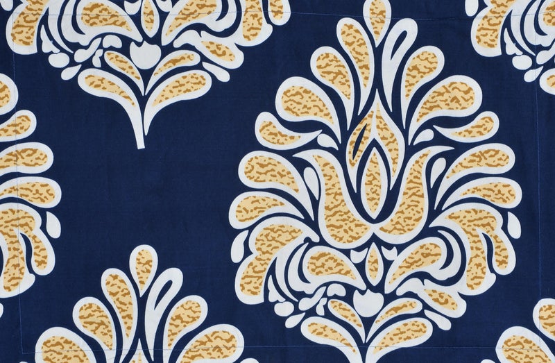 JBTC Premium Home 100% Cotton Feel Flower Printes Pillow Cover/Case Pack of 1 (2 Pcs Set) Navy-Blue - Image 3