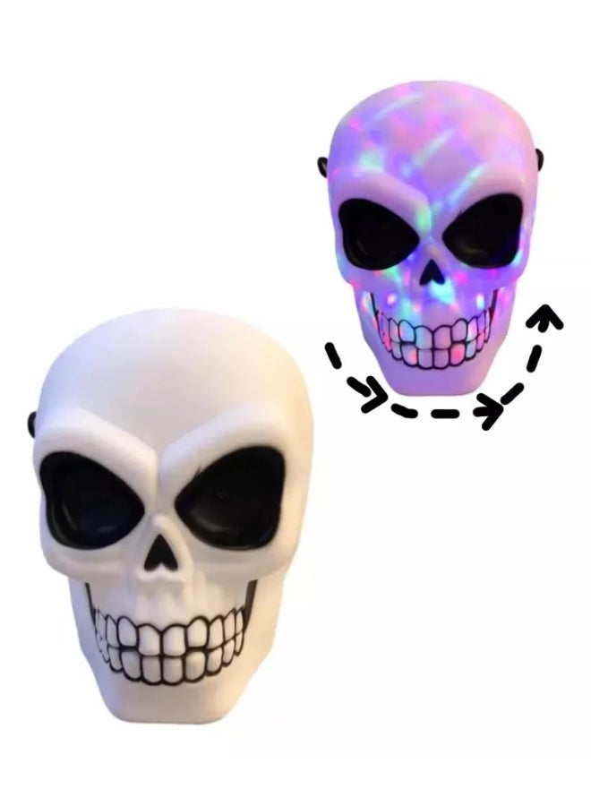 Halloween Skull Decoration with Light and Sound – Creepy Moving Skull Prop for Haunted House, Trick or Treat, and Party Décor - Image 3