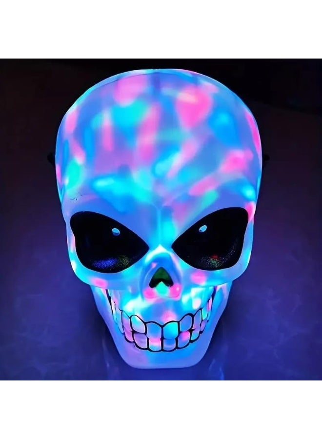 Halloween Skull Decoration with Light and Sound – Creepy Moving Skull Prop for Haunted House, Trick or Treat, and Party Décor - Image 4