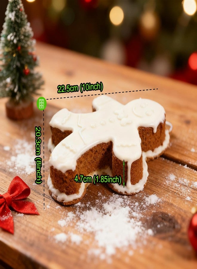 LLPMutu Christmas Gingerbread Man Molds Christmas Silicone Molds 10 Inch Large Gingerbread Man Mold Christma Baking Cake Pan with Gingerbread Mans for Baking Cake Cookie Chocolates Candy Jello Ice Cubes(Red) - Image 5