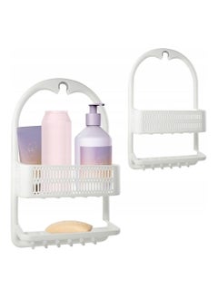 Primanova Plastic bathroom hanging shower caddy 2 layers 26 43 11 cm white  - Image 3