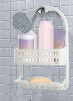 Primanova Plastic bathroom hanging shower caddy 2 layers 26 43 11 cm white  - Image 4