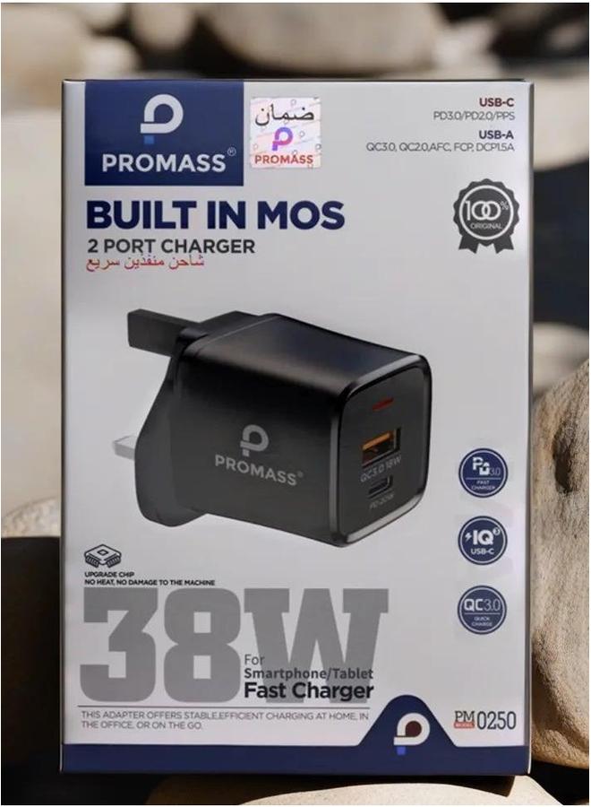 PROMASS Double the Power with a 2-Port Charger for Your Devices