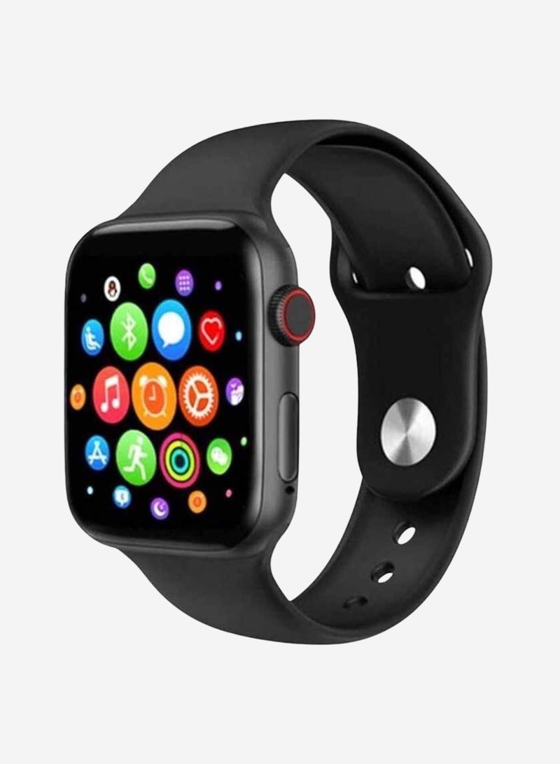 DT NO.I Pro 8 Smart Watch with Bluetooth Calling, Long Battery Life, Fitness & Heart Rate Monitor, Business & Sports Smartwatch for Men and Women – Black  - Image 1