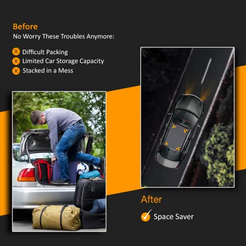 Voroly Rooftop top Cargo Carrier Bag with Anti-Skid Mat 15 Cubic feet Waterproof for All Cars with/Without Rack Includes 4 Door Hooks - Image 2