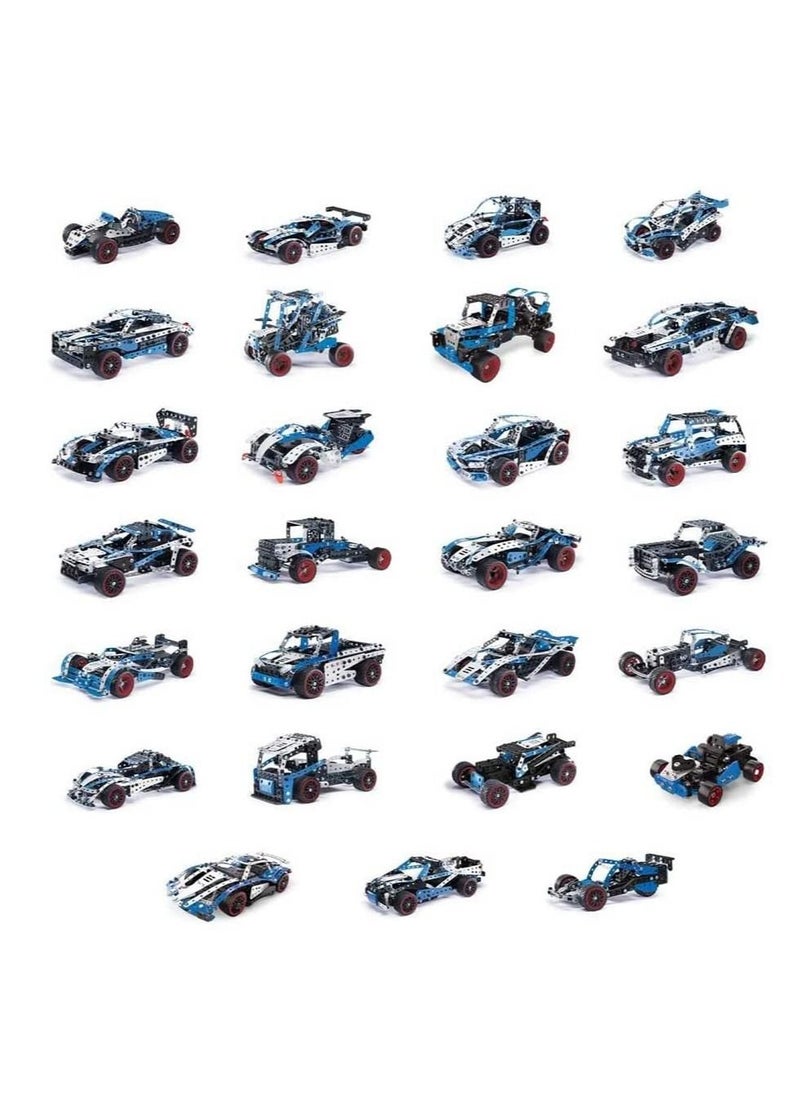 Meccano - 27 In 1 Super Car Vehicle Building Kit With Motorized Case 21203 and Tools Included - Image 1