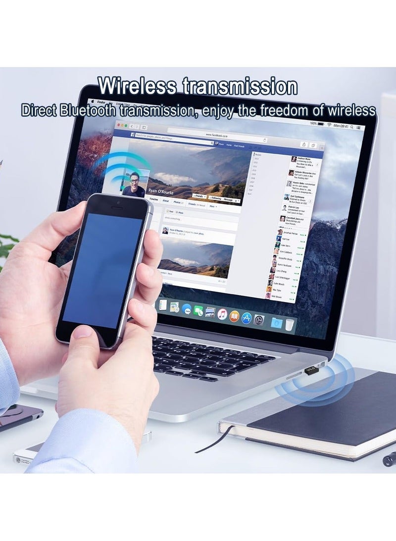 ياكيتر محول بلوتوث USB 5.4، عصا بلوتوث لجهاز الكمبيوتر المحمول، دونجل EDR USB بلوتوث متوافق مع ويندوز 11/10/8.1/7 (بلوتوث 5.4) - Image 5