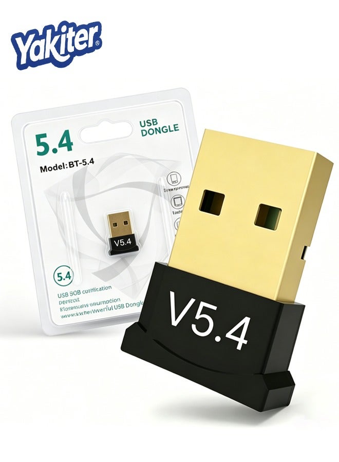 ياكيتر محول بلوتوث USB 5.4، عصا بلوتوث لجهاز الكمبيوتر المحمول، دونجل EDR USB بلوتوث متوافق مع ويندوز 11/10/8.1/7 (بلوتوث 5.4) - Image 1