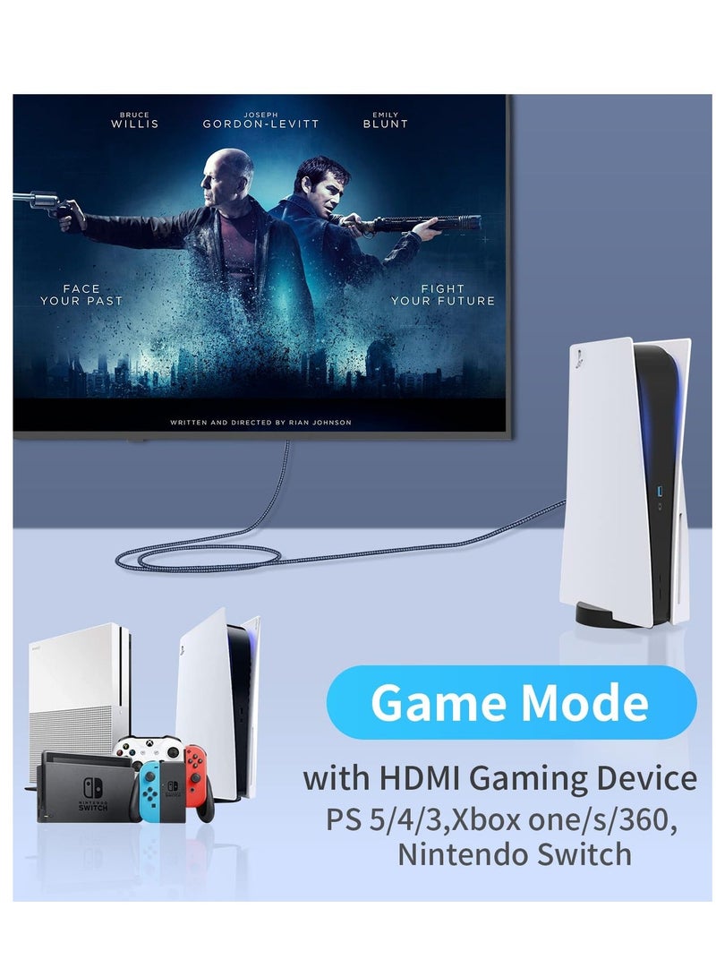 محول HDMI إلى DisplayPort 4k@60Hz، كابل محول ذكر إلى أنثى HDMI إلى DP 1.2 مع طاقة USB للشاشة والكمبيوتر وPS4 وسرعة عالية ومتوافق مع HDCP2.2، 0.65 قدم، 0.2 متر، غير ثنائي الاتجاه - Image 5