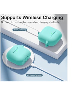 Generic AirPods 4 Case(2024), Soft Silicone Full Protective Case Cover for Apple AirPods 4 Case with Keychain, Compatible with AirPods 4th Generation Case Accessories for Women Men, Mint Green  - Image 4