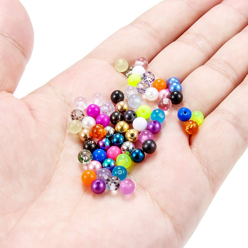 Ftovosyo 60PCS 16G Surgical Steel & Plastic Glow in The Dark Replacement Balls Body Jewelry Piercing Externally Threaded Barbell Parts 5mm Silver-Tone Rose Gold Black Earring Lip Septum - Image 4