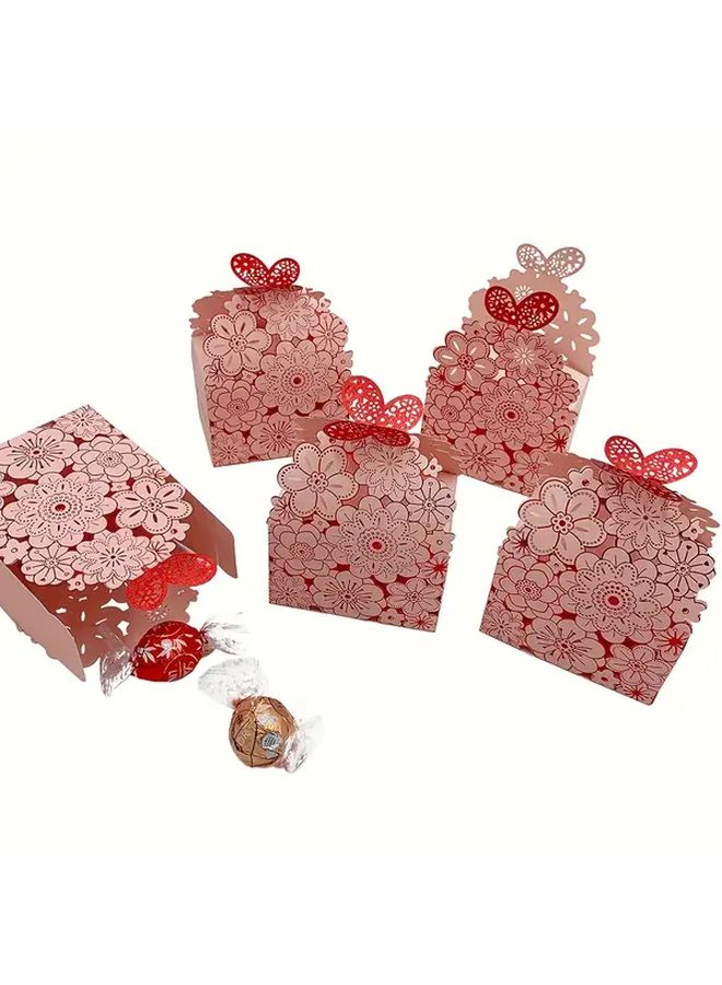 15 Pieces Romantic Flower Butterfly Candy Boxes Party Favor Boxes for Wedding Valentine Day Christmas Anniversary Birthday Decoration Celebration Gifts - Image 1